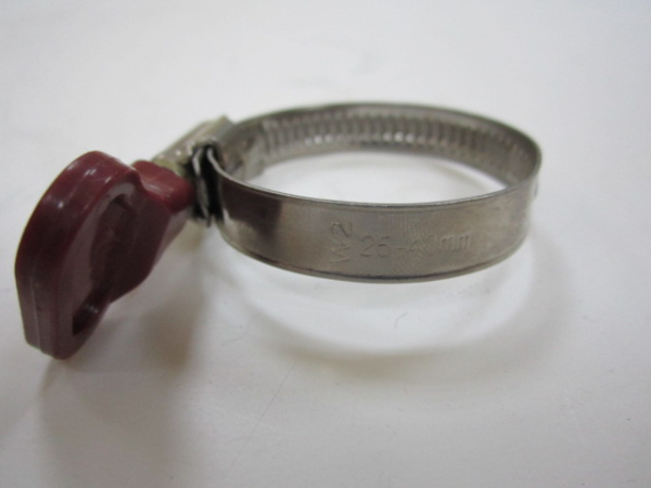 Хомут 25мм-40мм с барашком нерж